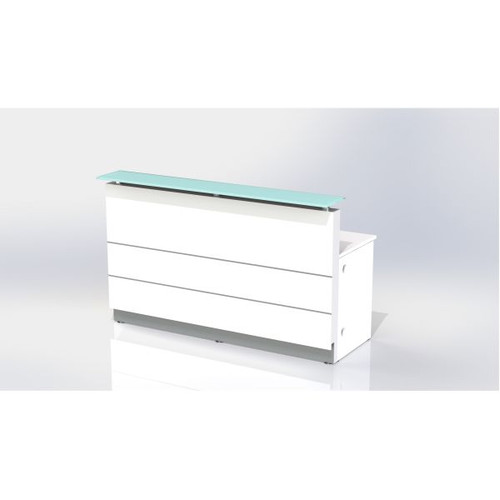 POLARIS RECEPTION COUNTER W 1800 x D 805 X H 1120mm Gloss White Straight