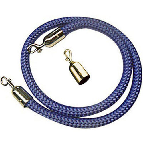 Visionchart Barrier Rope Black with Brass Ends 1.5m