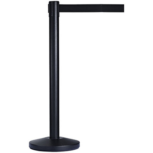 Visionchart Retracta Q Barrier Stand Black with 2m Retractable Black Belt - 1 Stanchion (Please buy in multiples of 2)