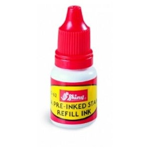 SHINY PRE-INKED STAMP INK REFILL Red 10cc
 SO62
