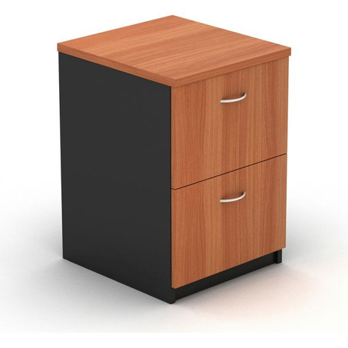 2 DRAW FILING CABINET 468(W) x 510(D) x 720(H) CHERRY / CHARCOAL