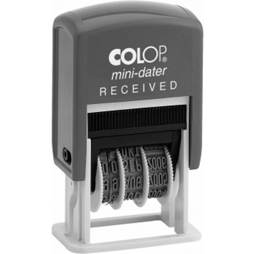 COLOP S160 L1B MINI DATER Received 4mm Type Blue Red