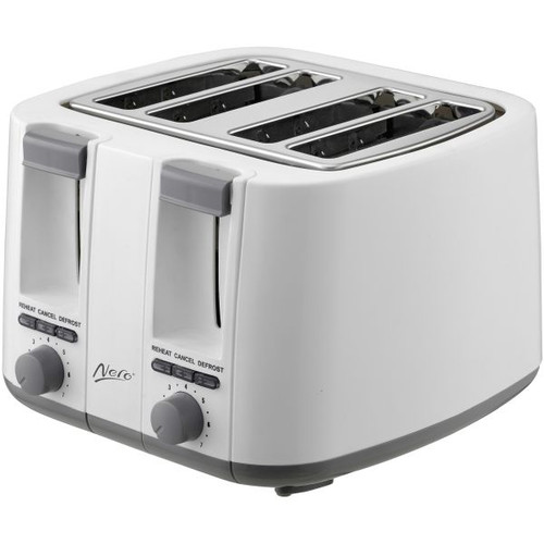 Nero 4 Slice Toaster Glossy White, Each