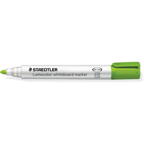 Staedtler 351 Lumocolor Whiteboard Marker 2.0mm Bullet Point - Light Green , Box of 10
