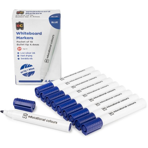 EC WHITEBOARD MARKER Thick Blue Pack of 10 **While stocks last**