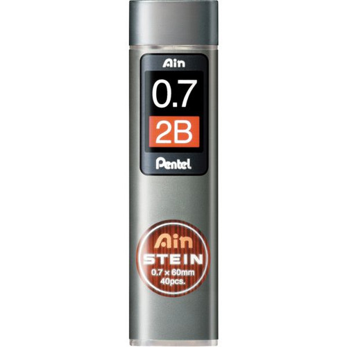 Pentel C277 Ain Stein Lead Refill 0.7mm 2B Grade Tube of 40, Each