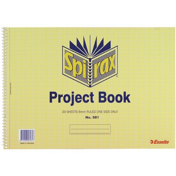 SPIRAX 581 PROJECT BOOK 252x360mm 20 LEAF/40 PAGE