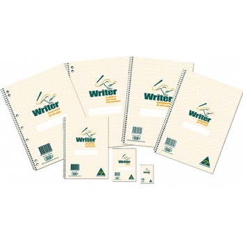 WRITER BOARD COVER SPIRAL BOOKS A5 200pg Spiral Note Book board cover + pocket