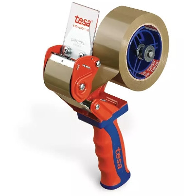 TESA 6400 HAND DISPENSER COMFORT PACKAGING TAPE GUN WITH RETRACTABLE BLADE