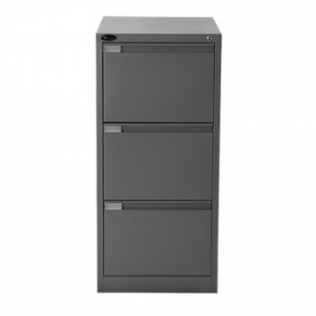 MERCURY FILING CABINET 3 DRAWER Graphite Ripple