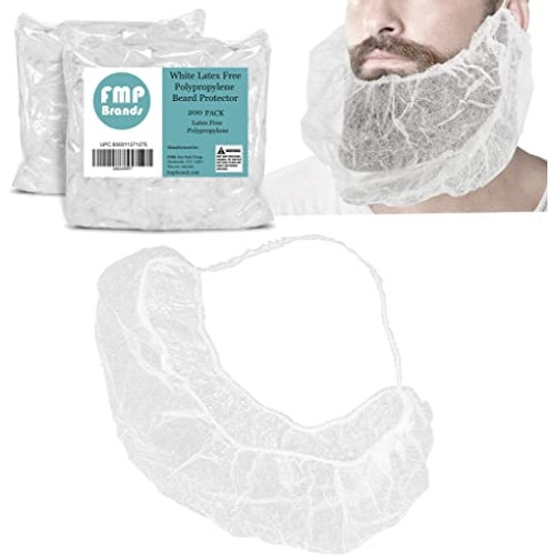 BEARD COVERS SINGLE LOOP BCW601 WHITE B500