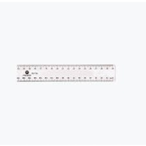 CLEAR PLASTIC RULER, 30CM MICADOR