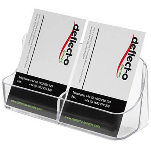 DEFLECT-O BUSINESS CARD HOLDER SIDE BY SIDE