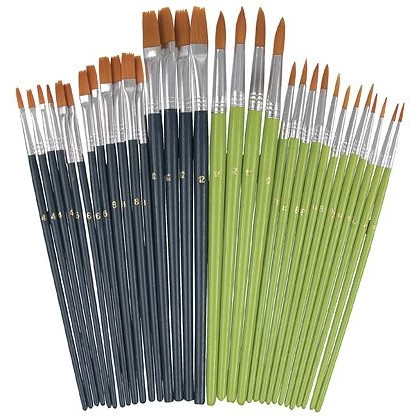 Taklon Basics Brushes Assorted Pack of 32