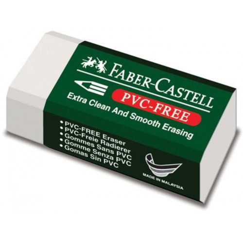 Faber-Castell PVC-Free Pencil Eraser Medium, White