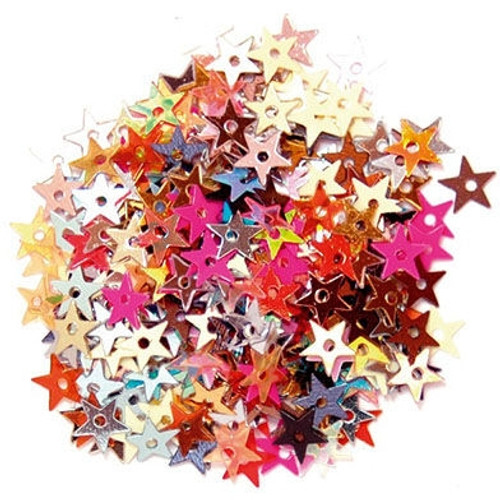 SEQUINS LARGE STARS ASSORTED COLOURS 25GM