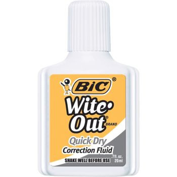 BIC WITE OUT QUICK DRY 20ML WHITE BX12