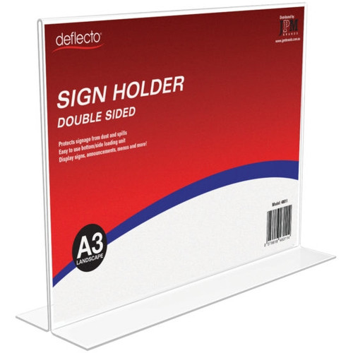 Blueprint Sign Holder Double Sided A3 Landscape (T-Shape) (Please order in multiples of 12)