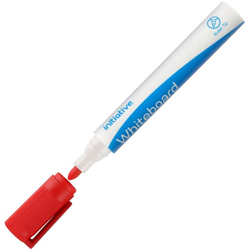 INITIATIVE WHITEBOARD MARKER BULLET TIP RED