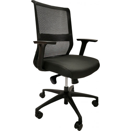 Onyx II Chair with Mesh Back Fabric Seat and Adjustable Armrest With PU Arm Pad
