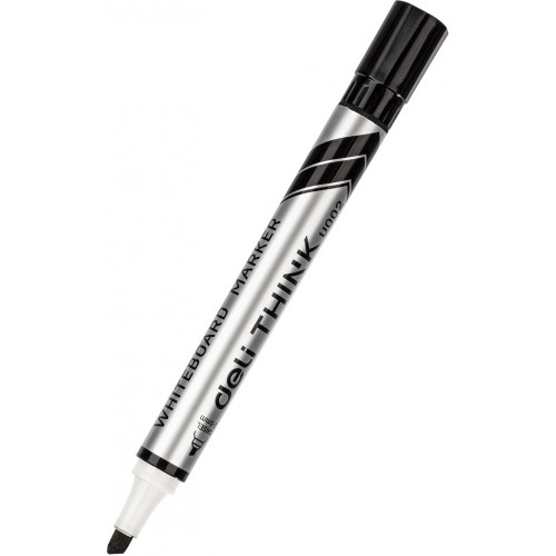 DELI CHISEL WHITEBOARD MARKER - BLACK - 100 Markers