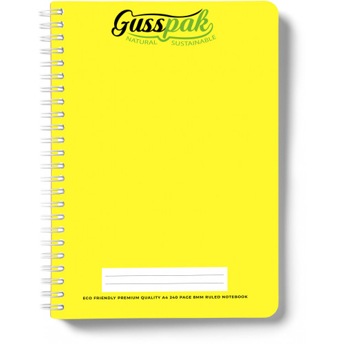 Gusspak Spiral Bound Notebook A4 Side Opening 240 Page