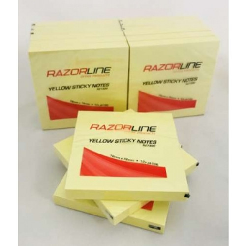 RAZORLINE YELLOW STICKY NOTES 76X76 (EACH)