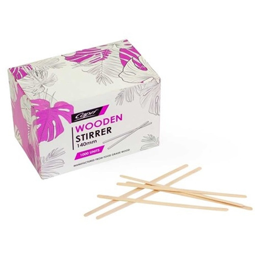 Wooden Stirrer Long Kraft 140mm Pack of 1000