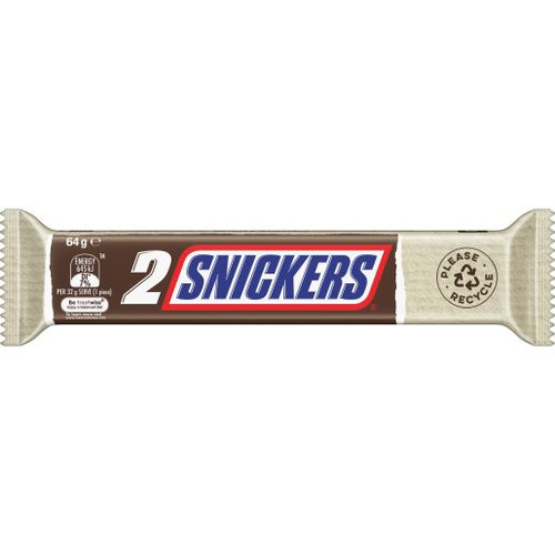 SNICKERS BAR 2 PACK 64GM
