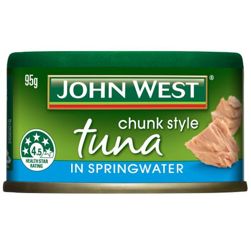 JOHN WEST SPRINGWATER CHUNKY TUNA TEMPTERS 95GM
