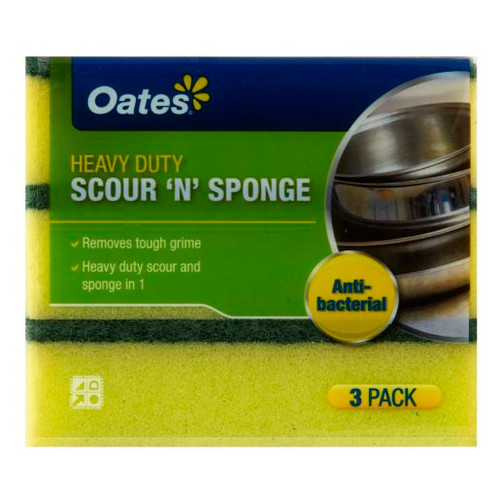 OATES DURE FRESH SCOURER SPONGE 3PK