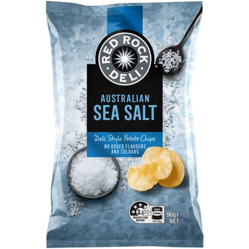 RED ROCK DELI SEA SALT POTATO CHIPS 90GM