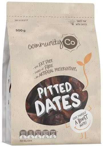 COMMUNITY CO PITTED DATES 500GM