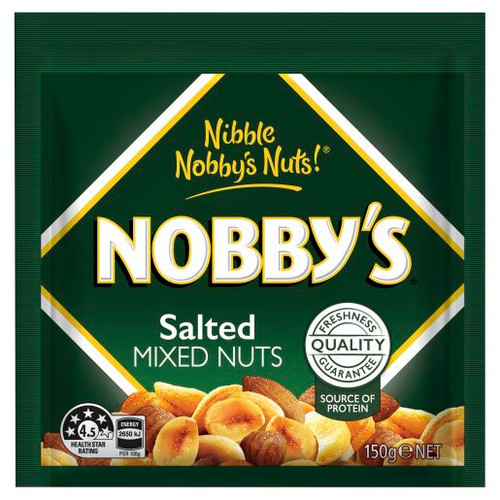NOBBYS SALTED MIXED NUTS 150GM