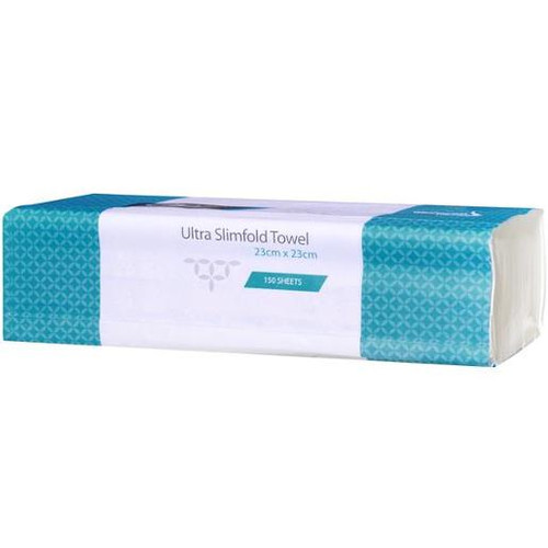 Capri Ulta Slimfold Washroom Hand Towels Interleaved White, Pack of 150