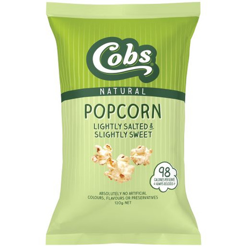 COBS SALTED SLIGHTLY SWEET POPCORN 120GM