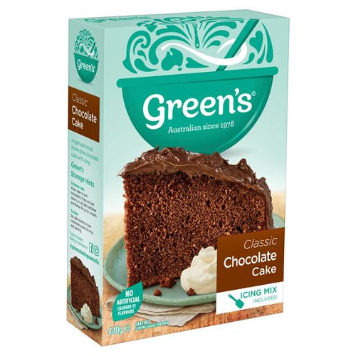 GREENS CAKE MIX TRADITIONAL CHOCOLATE 440GM