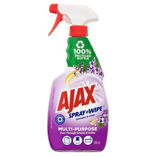 AJAX SPRAY N WIPE MUTLTI - PURPOSE LAVENDER & CITRUS TRIGGER 500ML