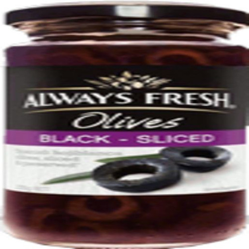 ALWAYS FRESH SLICED BLACK SPANISH OLIVES 235GM