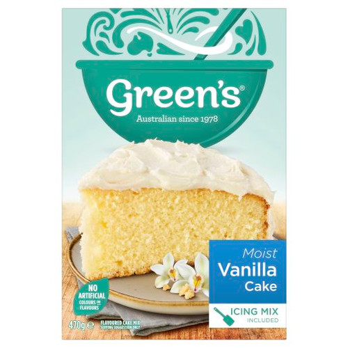 GREENS TRADITIONAL VANILLA CAKE MIX 470GM