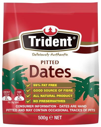 TRIDENT PITTED DATES 500GM
