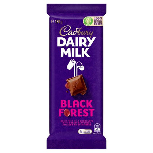 CADBURY DAIRY MILK BLACK FOREST CHOCOLATE 180GM