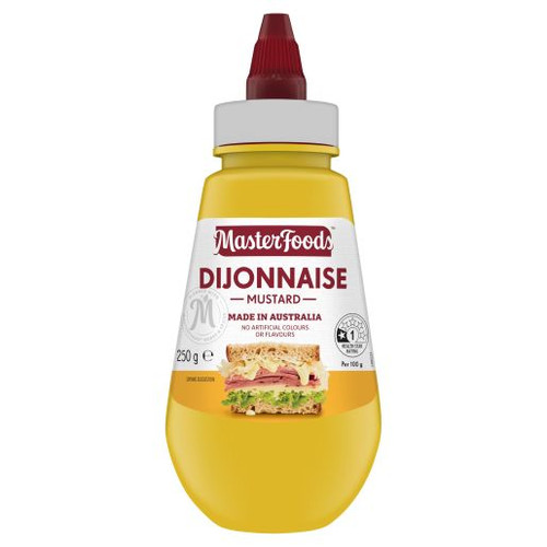 MASTERFOODS DIJONNAISE MUSTARD SQUEEZY 250GM
