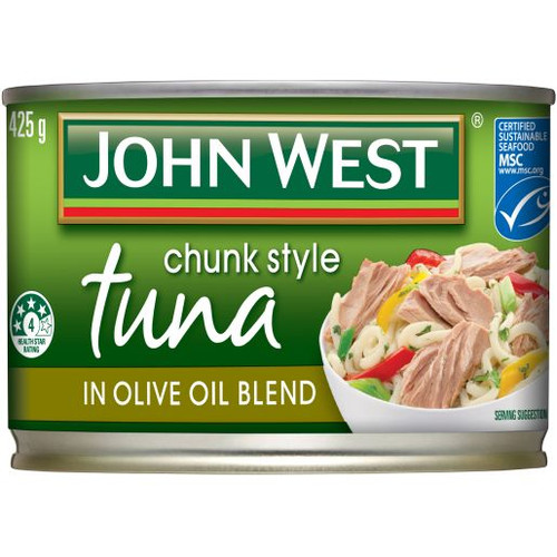 JOHN WEST TUNA IN OLIVE OIL 425GM