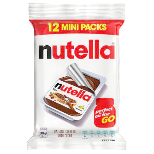 Nutella Hazelnut Chocolate Spread 15g, Pack of 12