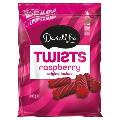 DARRELL LEA TWISTS RASPBERRY 280GM