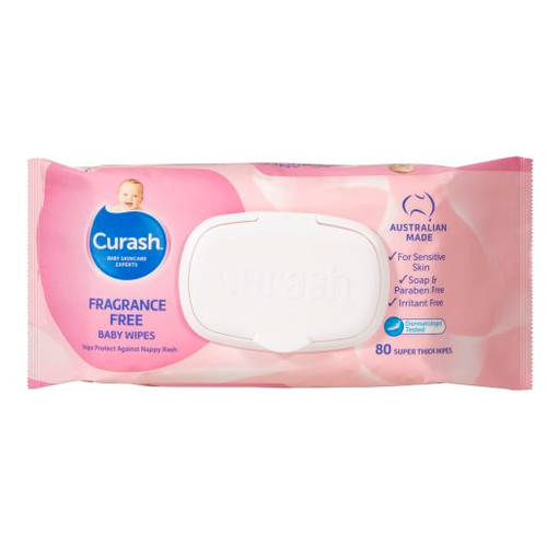 CURASH FRAGRANCE FREE WIPES 80S