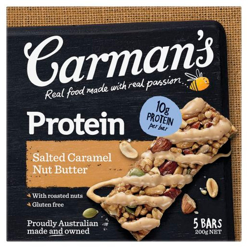 Carmans Salted Caramel Nut Butter Protein Bar 40g, Pack of 5