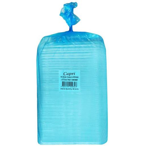 CAPRI LIDS TO SUIT RECTANGULAR CONTAINERS Pack of 50