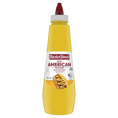 MASTERFOODS MILD AMERICAN MUSTARD SAUCE 920ML